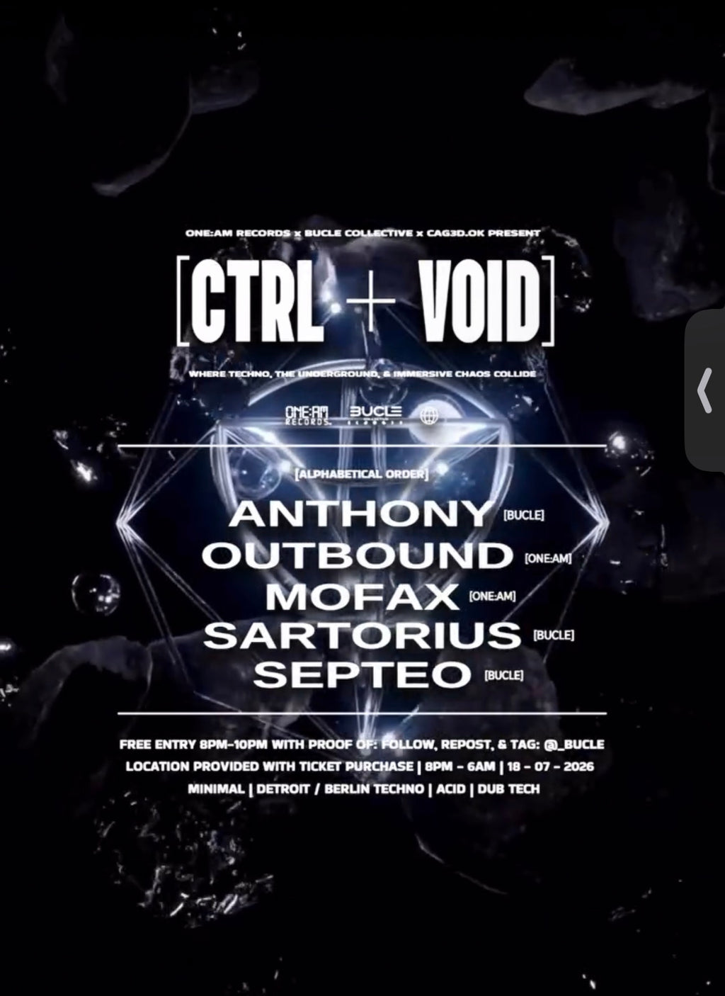 CTRL + VOID - CAGED x BUCLE x ONEAM