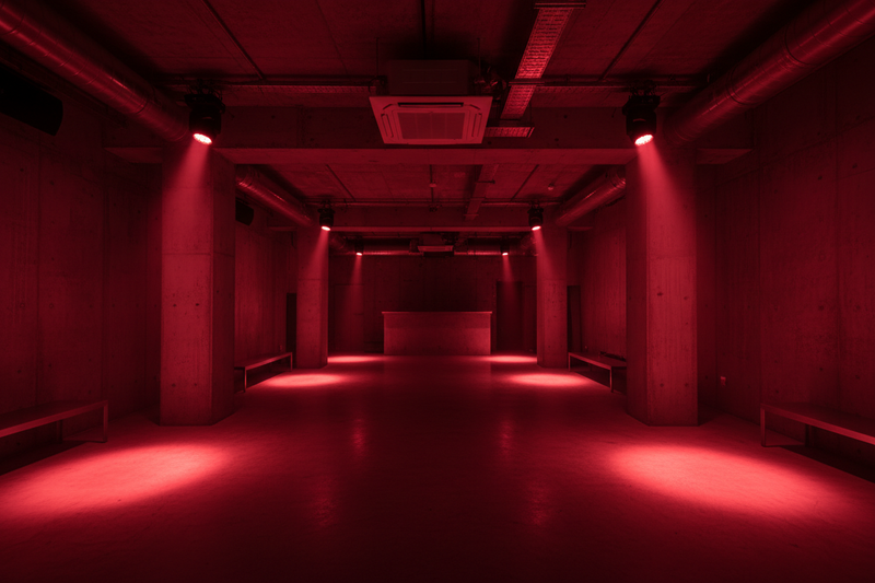 Red minimal underground club